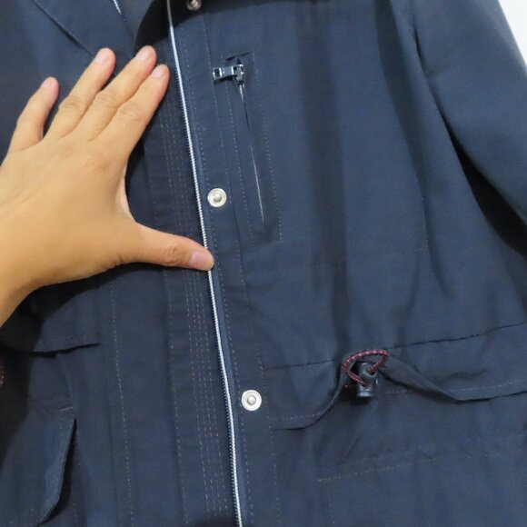 J.Crew Navy Raincoat Size XXS Petite - Picture 8 of 16